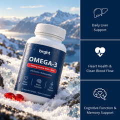 Norwegian Red Omega-3 Softgels (1,000mg) Liver Support Supplement